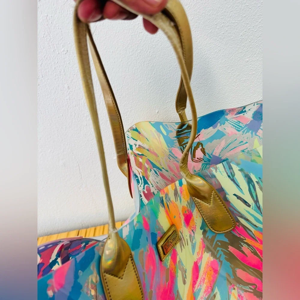 LILY PULITZER Multicolor Plastic Tote Bag - Picture 13 of 13